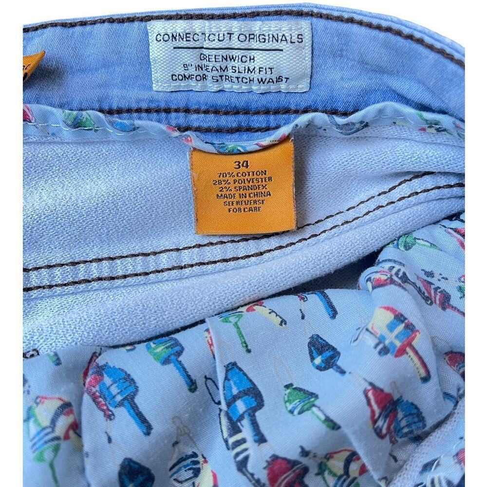 Tailor Vintage Greenwich 9" Inseam Slim Fit Stretch Denim Shorts Light Blue – 34 - Picture 6 of 14